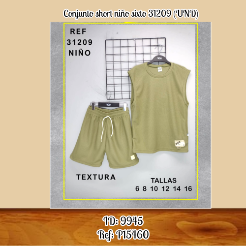 Conjunto short niño sixto 31209 (UND)