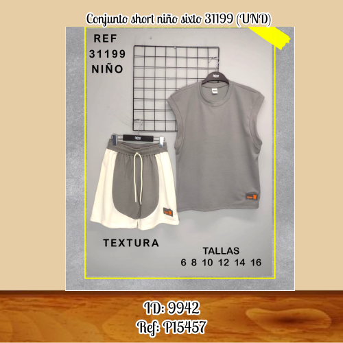 Conjunto short niño sixto 31199 (UND)