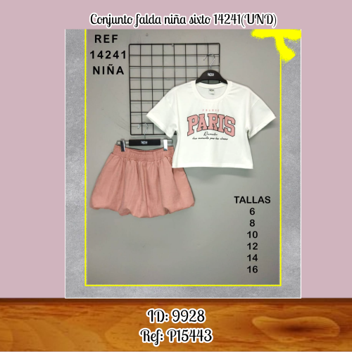 Conjunto falda niña sixto 14241(UND)