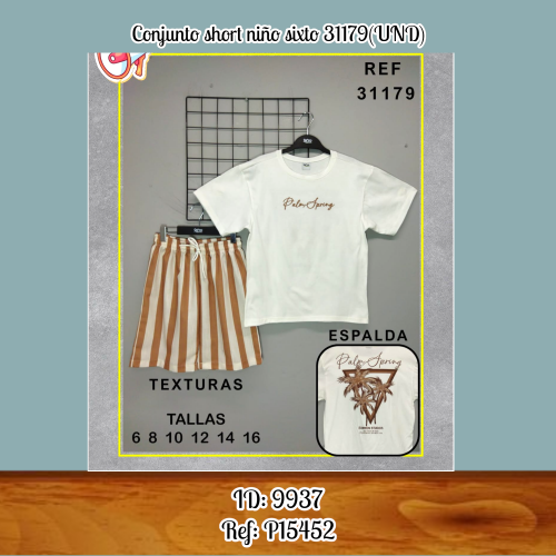 Conjunto short niño sixto 31179(UND)