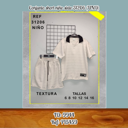 Conjunto short niño sixto 31206 (UND)