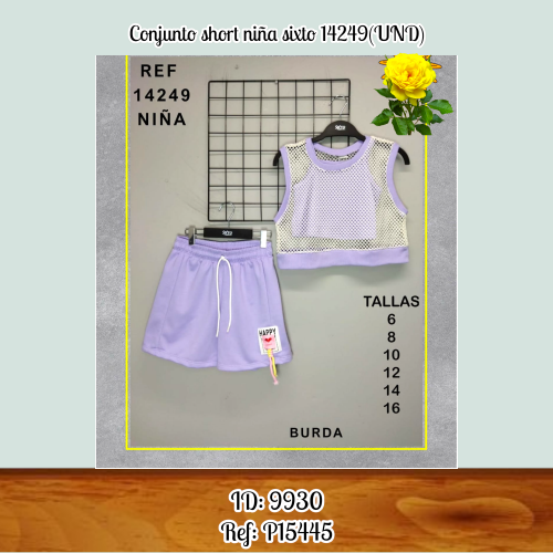 Conjunto short niña sixto 14249(UND)