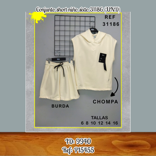 Conjunto short niño sixto 31186 (UND)