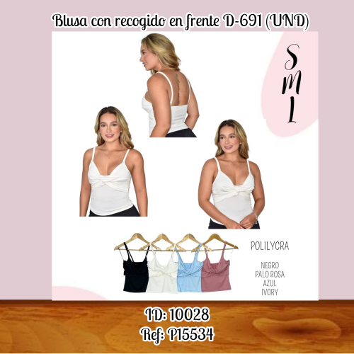 Blusa con recogido en frente D-691 (UND)