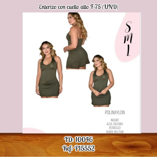 Enterizo con cuello alto F-75 (UND)