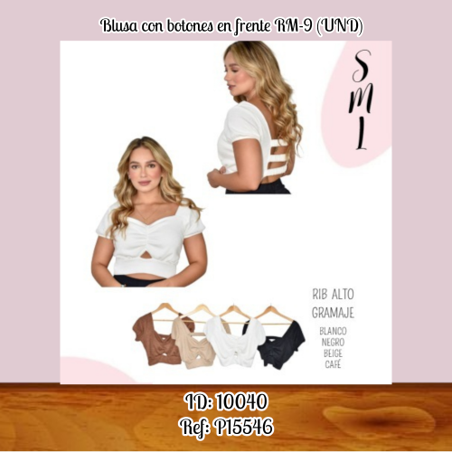 Blusa con botones en frente RM-9 (UND)