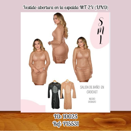 Vestido abertura en la espalda MT-2V (UND)