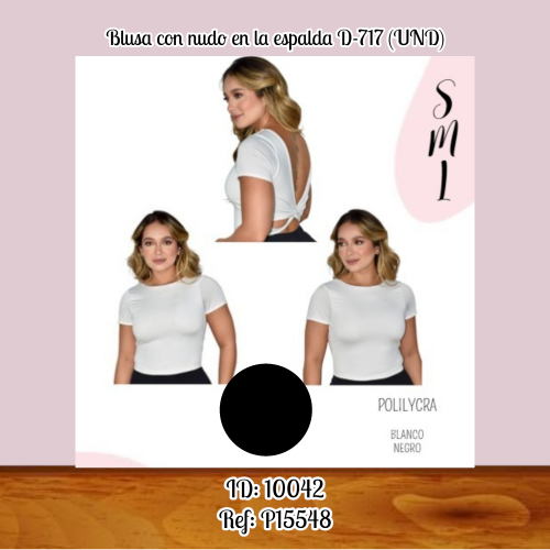 Blusa con nudo en la espalda D-717 (UND)