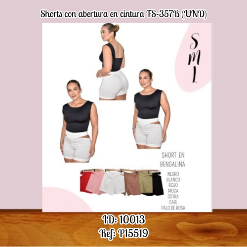 Shorts con abertura en cintura FS-357B (UND)