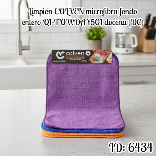 Limpión COLVEN microfibra fondo entero Q1-TOWDAY501 docena (DC)