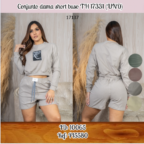 Conjunto dama short buso TH 17331 (UND)