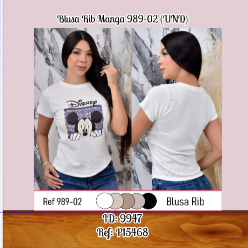 Blusa Rib Manga 989-02 (UND)