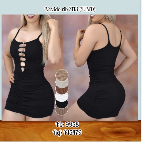 Vestido rib 7113 (UND)