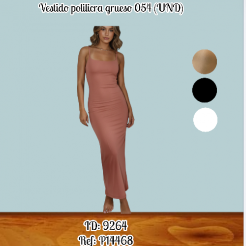 Vestido polilicra grueso 054 (UND)