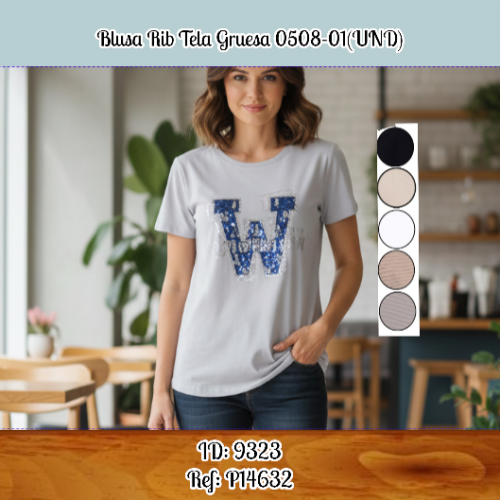 Blusa Rib Tela Gruesa 0508-01(UND)