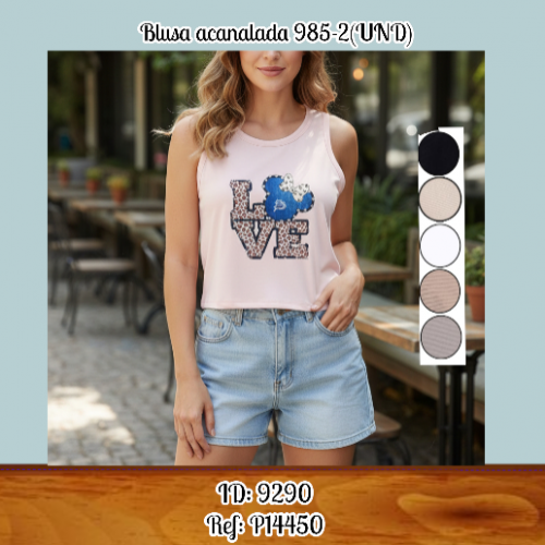 Blusa acanalada 985-2(UND)