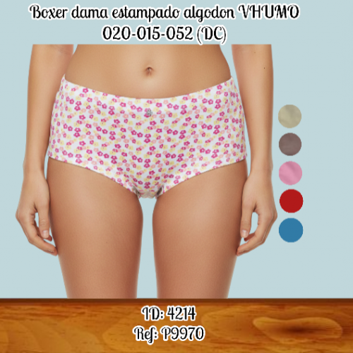 Boxer dama estampado algodon 020-015-052 (DC)