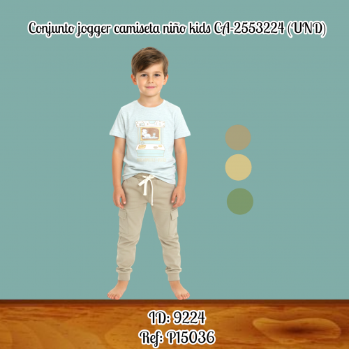 Conjunto jogger camiseta niño kids CA-2553224 (UND)