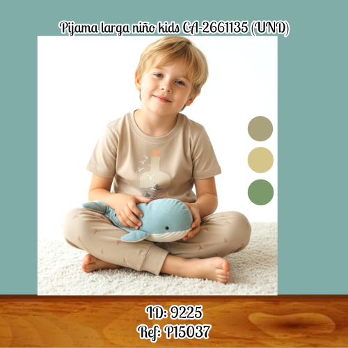 Pijama corta larga niño kids CA-2661135 (UND)