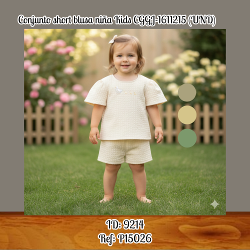 Conjunto short blusa niña Kids CGGJ-1611215 (UND)