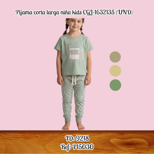 Pijama corta larga niña kids CGJ-1632135 (UND)
