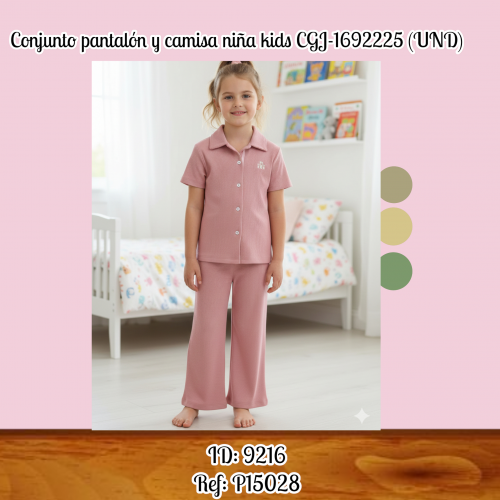 Conjunto pantalón y camisa niña kids CGJ-1692225 (UND)