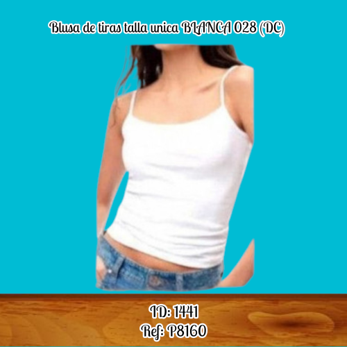 Blusa de tiras talla unica BLANCA 028 (DC)