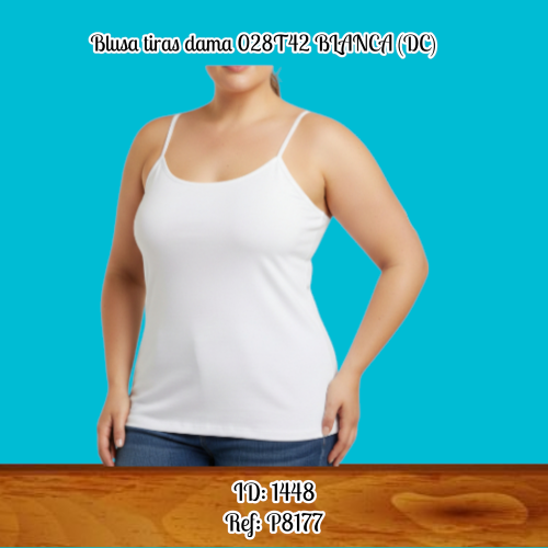 Blusa tiras dama 028T42 BLANCA (DC)