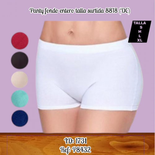 Panty fondo entero talla surtida 8818 (DC)