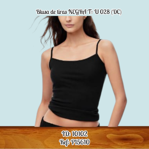 Blusa de tiras NEGRA T: U 028 (DC)