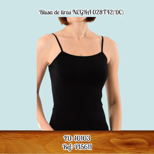Blusa de tiras NEGRA 028T42(DC)