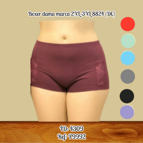 Boxer dama marca 2XL-3XL 8824 (DC)
