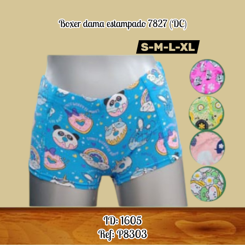 Boxer dama estampado 7827 (DC)