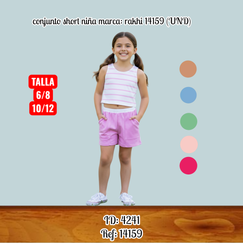 conjunto short niña marca: rakhi al por mayor – Ref. 14159