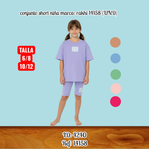 conjunto short niña marca: rakhi al por mayor – Ref. 14158