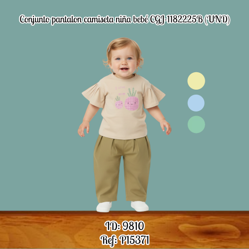 Conjunto pantalon camiseta niña bebé CGJ-1182225B (UND)