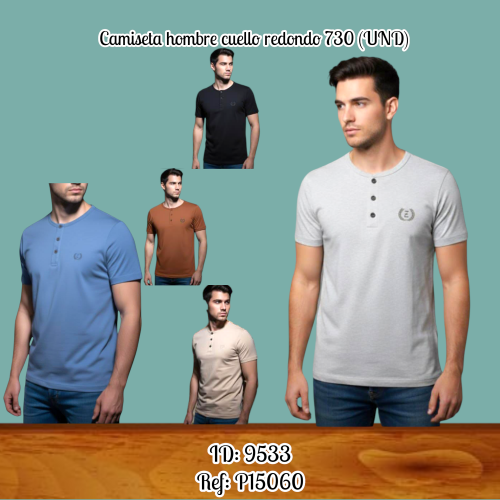 Camiseta hombre cuello redondo 730 (UND)