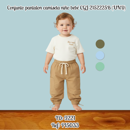 Conjunto pantalon camiseta niño bebé CGJ-2152225B (UND)