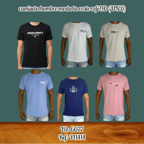 camiseta hombre moda la coste ref 210 (UND)
