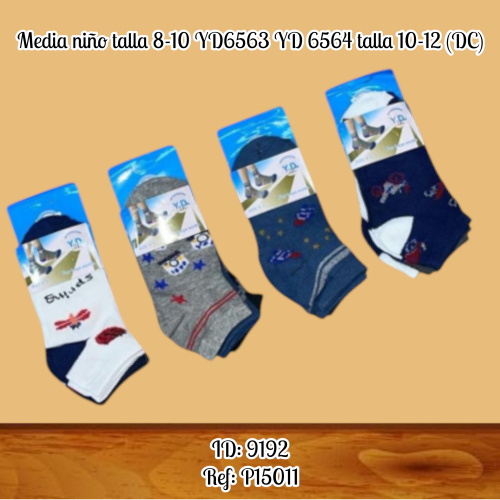 Media niño talla 8-10 YD6563 YD 6564 talla 10-12 (DC)