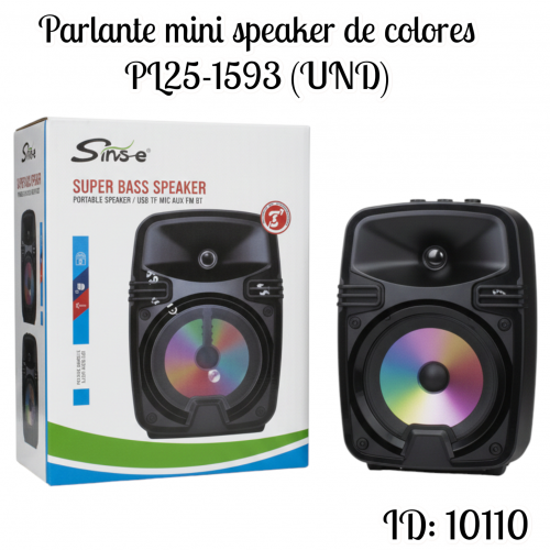 Parlante mini speaker de colores PL25-1593 (UND)