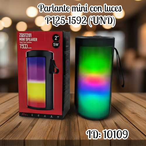 Parlante mini con luces PL25-1592 (UND)