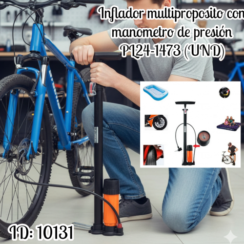 Inflador multiproposito con manometro de presión PL24-1473 (UND)