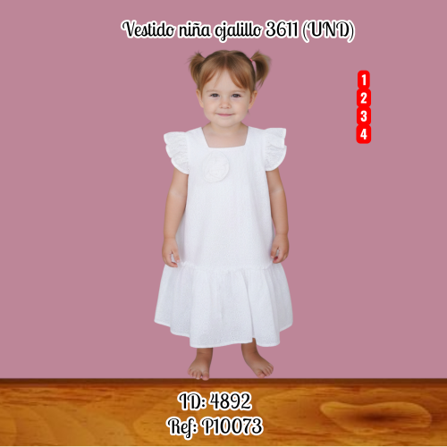 vestido niña ojalillo 3611 (UND)