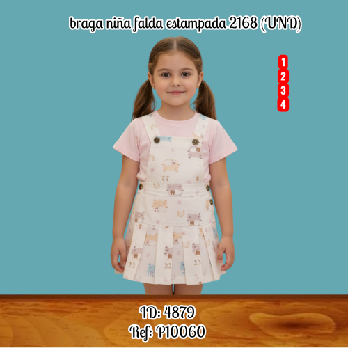 braga niña falda estampada 2168 (UND)