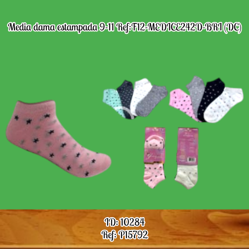 Media dama estampada 9-11  F12MEDICE242DBRI (DC)