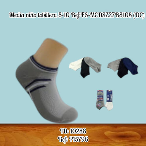 Media niño tobillera 8-10  Ref:F6-MEDSZ27B810S (DC)