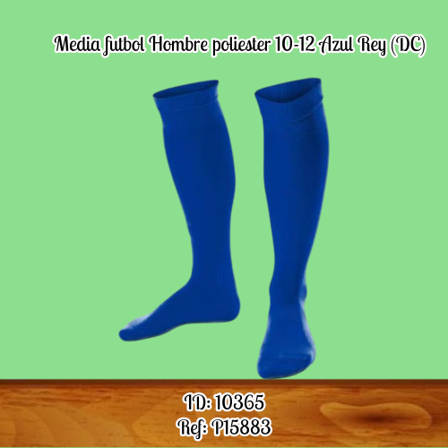 Media futbol Hombre poliester 10-12 Azul Rey (DC)