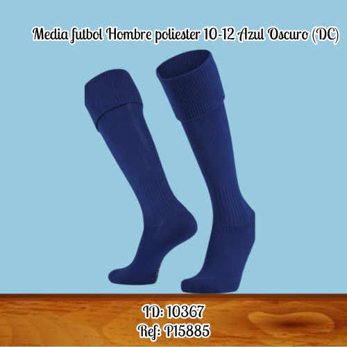 Media futbol Hombre poliester 10-12 Azul Oscuro (DC)