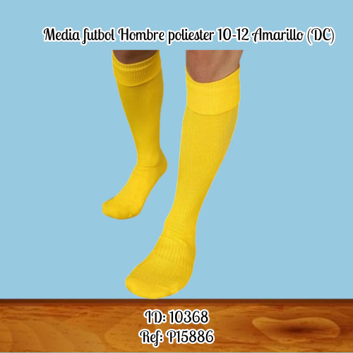 Media futbol Hombre poliester 10-12 Amarillo (DC)